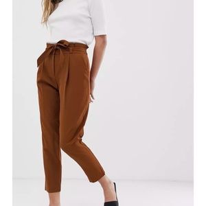 ASOS New Look Miller Tapered Tie Waist Pants
